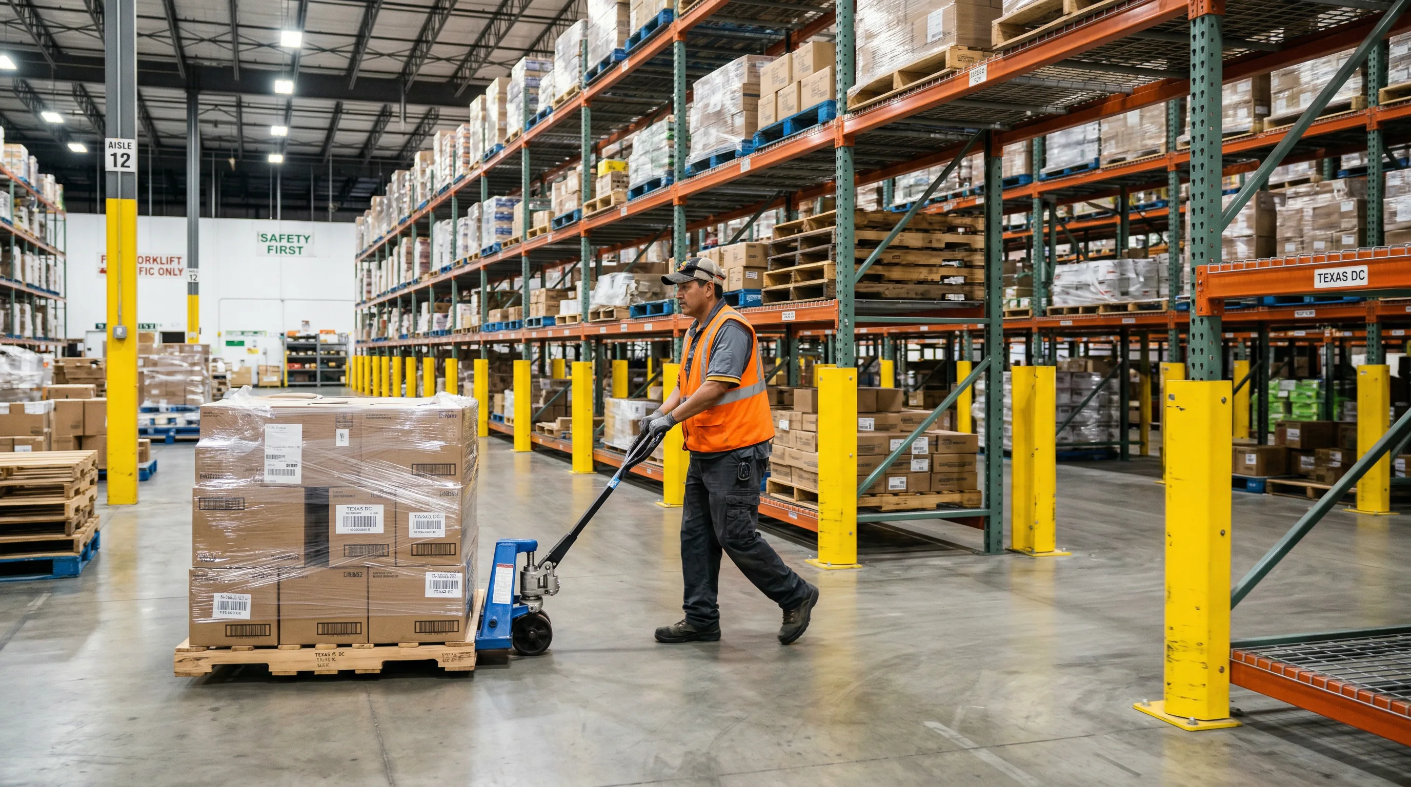Material handling equipment and warehouse accessories in a Delaware warehouse
